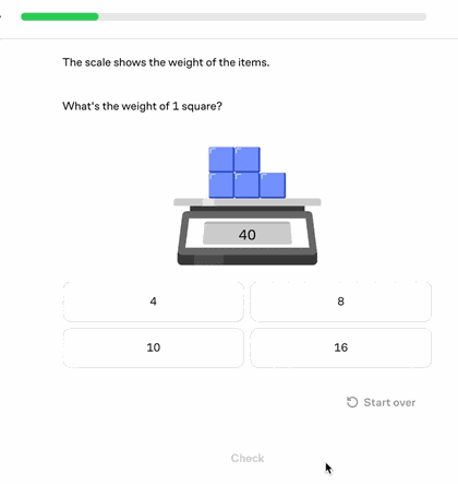 Preview of answer explanations from a lesson in the Solving Equations course.